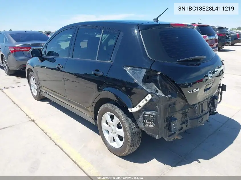 2008 Nissan Versa 1.8Sl VIN: 3N1BC13E28L411219 Lot: 42238766