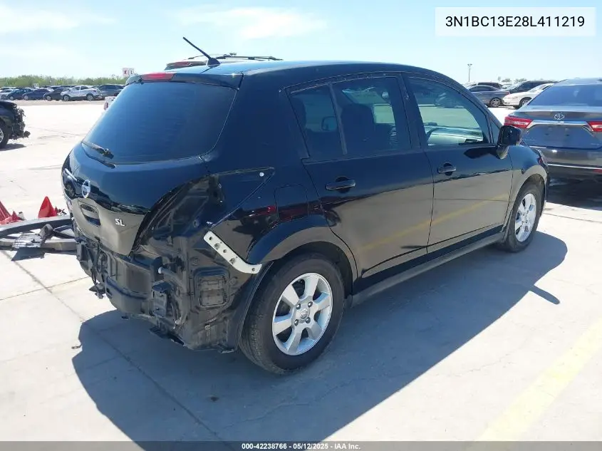 2008 Nissan Versa 1.8Sl VIN: 3N1BC13E28L411219 Lot: 42238766
