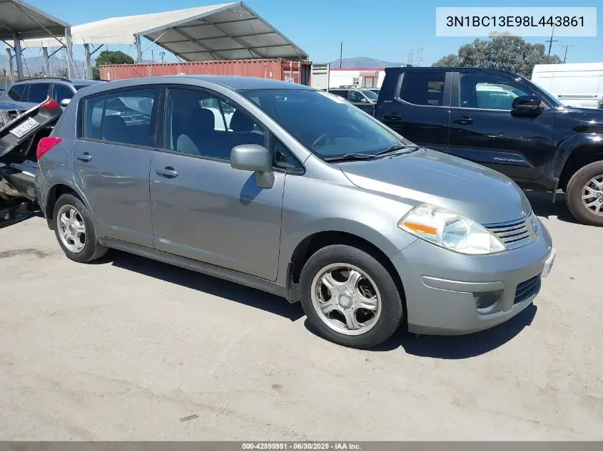 2008 Nissan Versa 1.8S VIN: 3N1BC13E98L443861 Lot: 42595951