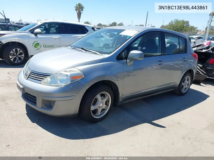 2008 Nissan Versa 1.8S VIN: 3N1BC13E98L443861 Lot: 42595951