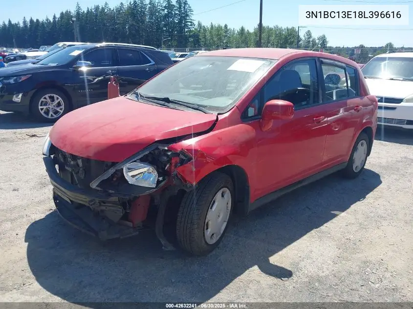 2008 Nissan Versa 1.8S VIN: 3N1BC13E18L396616 Lot: 42632241