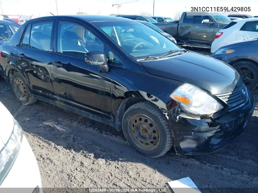 2009 Nissan Versa VIN: 3N1CC11E59L429805 Lot: 12252489