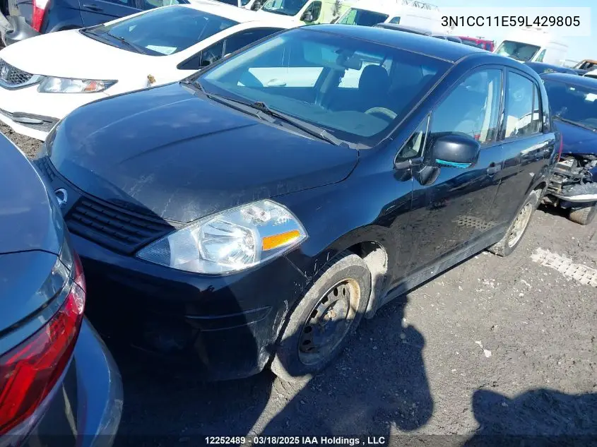 2009 Nissan Versa VIN: 3N1CC11E59L429805 Lot: 12252489