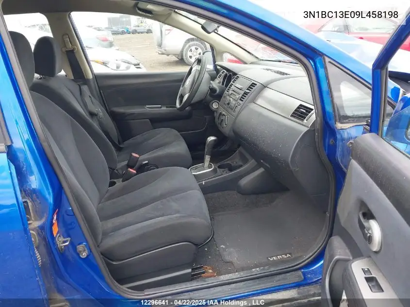 2009 Nissan Versa S/Sl VIN: 3N1BC13E09L458198 Lot: 12296641