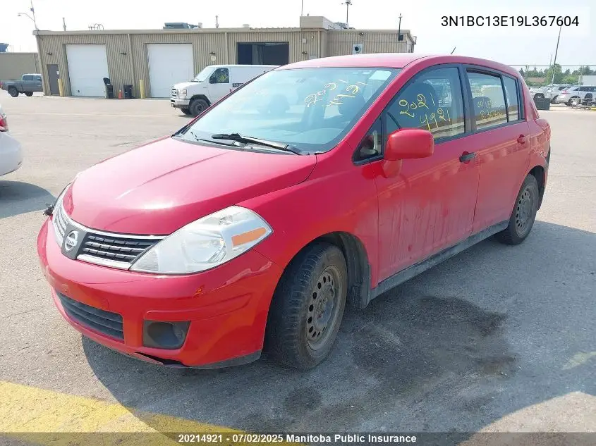 2009 Nissan Versa 1.8 Sl VIN: 3N1BC13E19L367604 Lot: 20214921