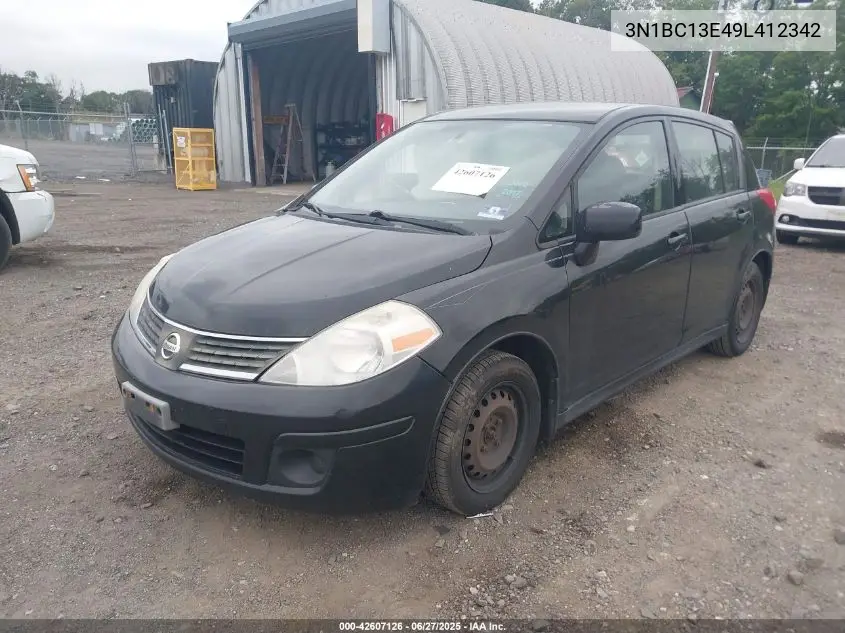 2009 Nissan Versa 1.8S VIN: 3N1BC13E49L412342 Lot: 42607126