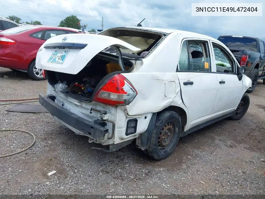 2009 Nissan Versa 1.6 VIN: 3N1CC11E49L472404 Lot: 42608468