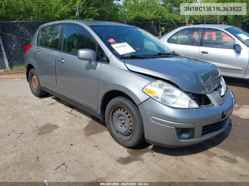 2009 Nissan Versa 1.8S VIN: 3N1BC13E19L363522 Lot: 42612869