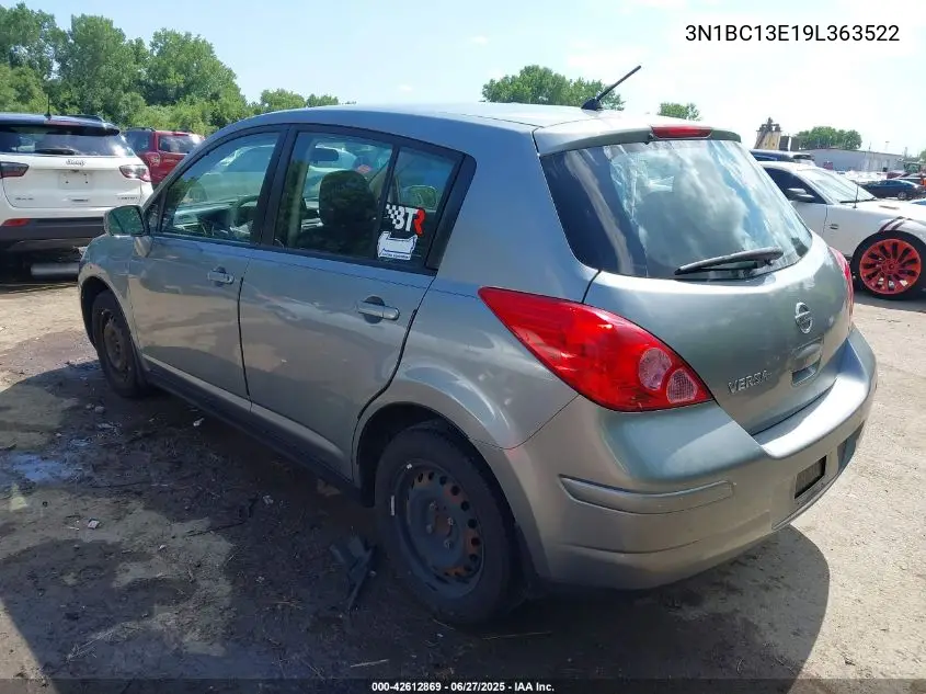 2009 Nissan Versa 1.8S VIN: 3N1BC13E19L363522 Lot: 42612869
