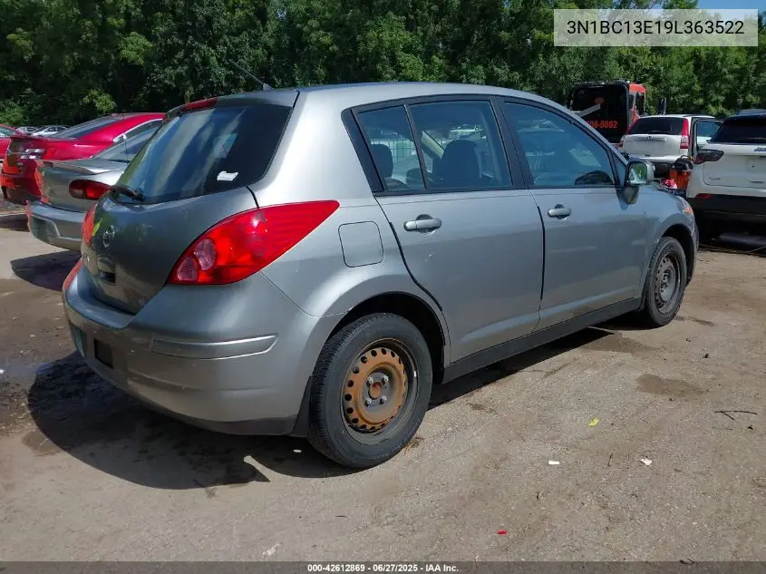 2009 Nissan Versa 1.8S VIN: 3N1BC13E19L363522 Lot: 42612869