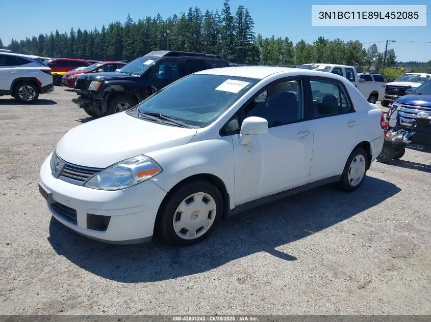 2009 Nissan Versa 1.8S VIN: 3N1BC11E89L452085 Lot: 42631243