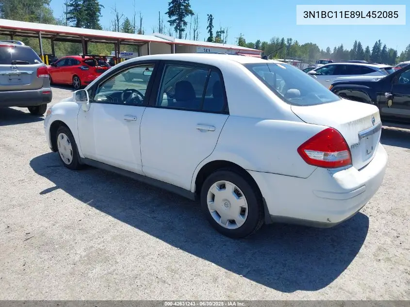 2009 Nissan Versa 1.8S VIN: 3N1BC11E89L452085 Lot: 42631243