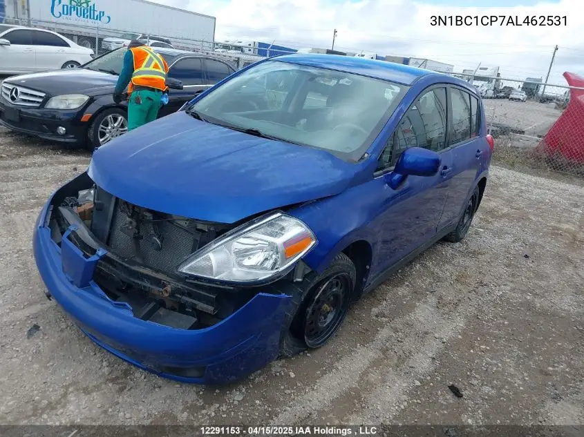 2010 Nissan Versa 1.8S VIN: 3N1BC1CP7AL462531 Lot: 12291153