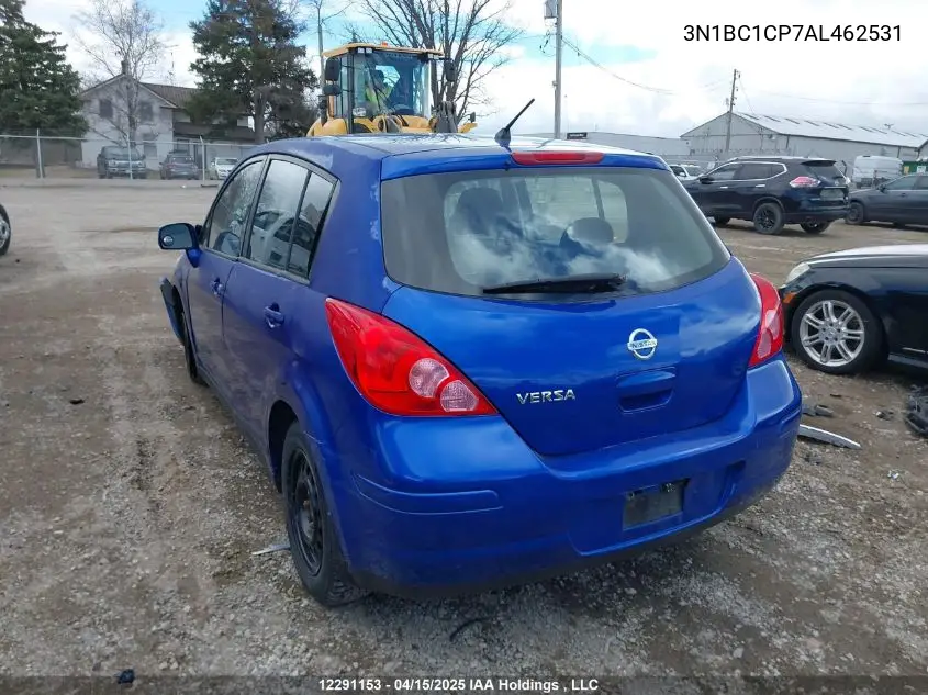 2010 Nissan Versa 1.8S VIN: 3N1BC1CP7AL462531 Lot: 12291153
