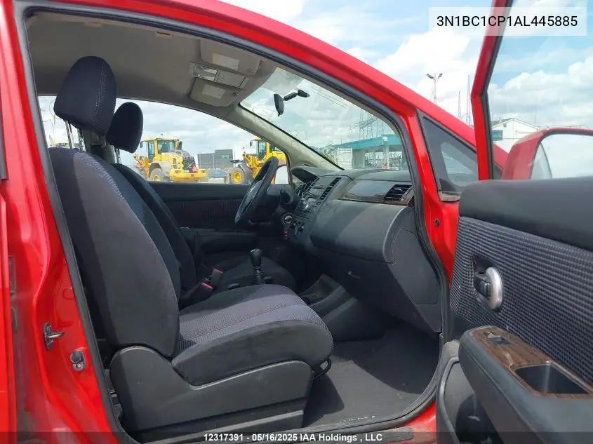 2010 Nissan Versa S/Sl VIN: 3N1BC1CP1AL445885 Lot: 12317391