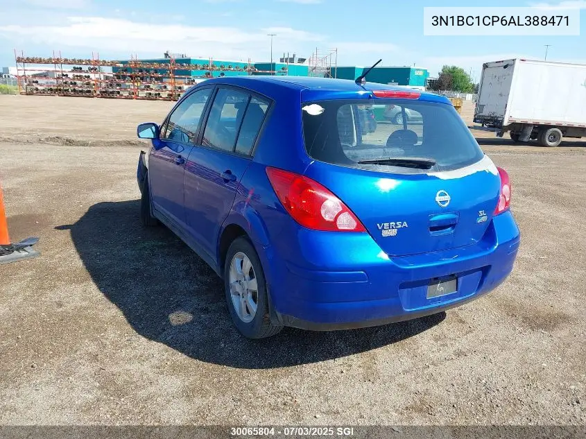 2010 Nissan Versa S/Sl VIN: 3N1BC1CP6AL388471 Lot: 30065804