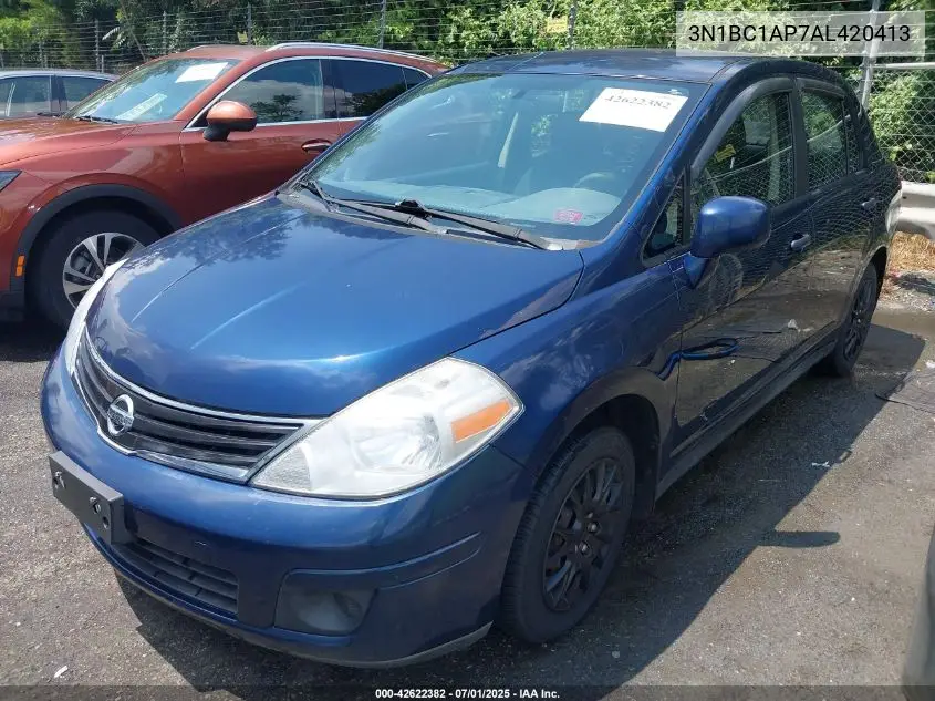 2010 Nissan Versa 1.8S VIN: 3N1BC1AP7AL420413 Lot: 42622382
