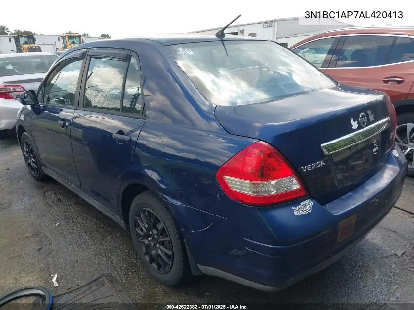 2010 Nissan Versa 1.8S VIN: 3N1BC1AP7AL420413 Lot: 42622382