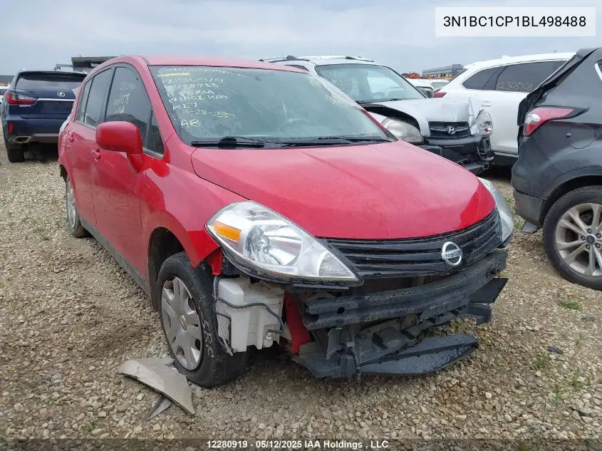 2011 Nissan Versa 1.8S VIN: 3N1BC1CP1BL498488 Lot: 12280919