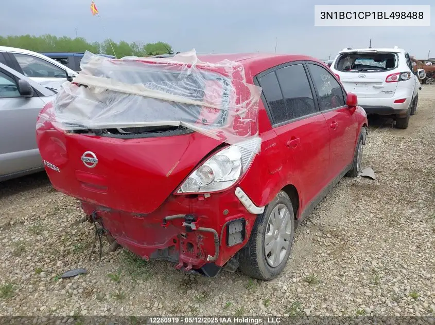 2011 Nissan Versa 1.8S VIN: 3N1BC1CP1BL498488 Lot: 12280919