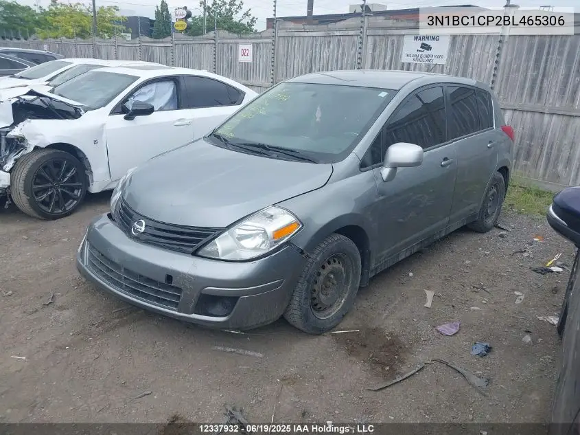 2011 Nissan Versa 1.8S VIN: 3N1BC1CP2BL465306 Lot: 12337932