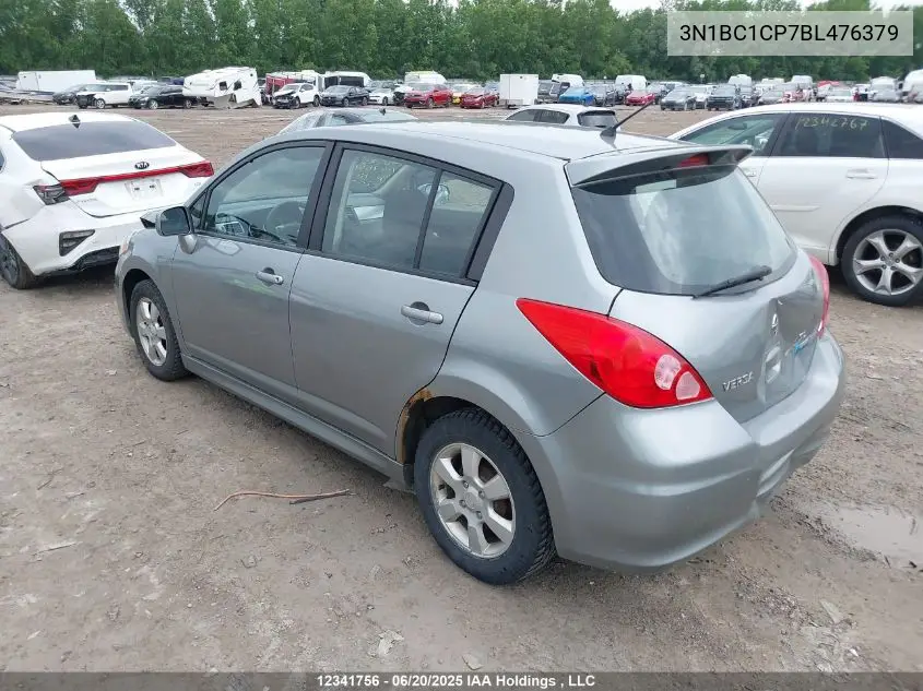 2011 Nissan Versa 1.8Sl VIN: 3N1BC1CP7BL476379 Lot: 12341756