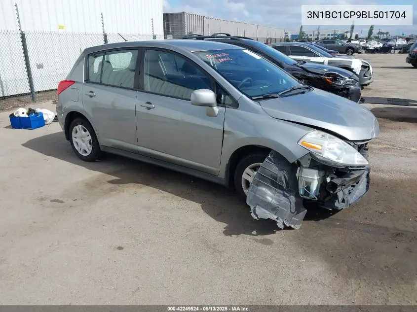 2011 Nissan Versa 1.8S VIN: 3N1BC1CP9BL501704 Lot: 42249524