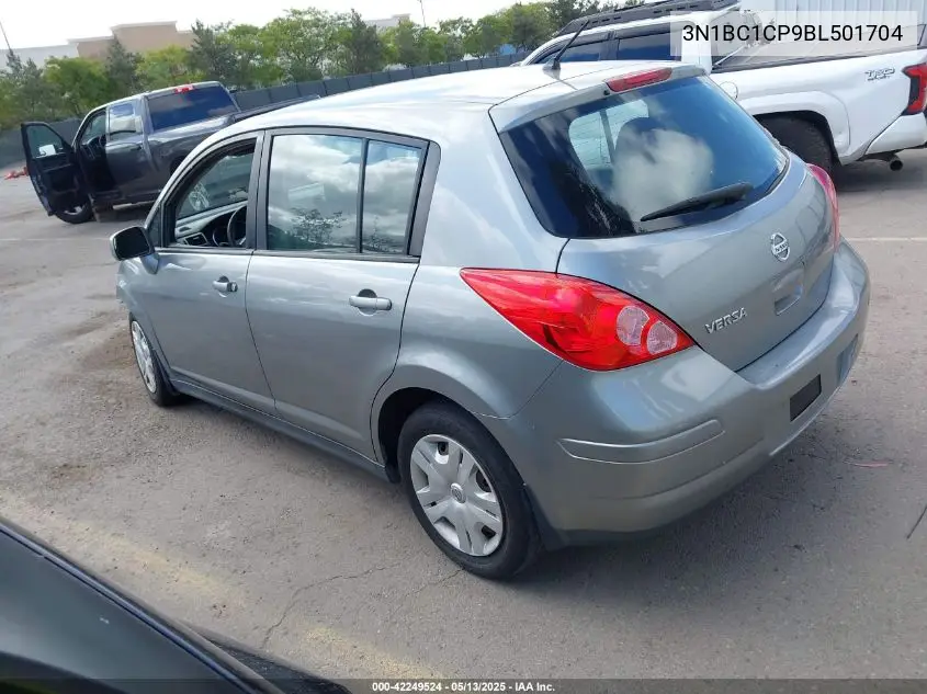 2011 Nissan Versa 1.8S VIN: 3N1BC1CP9BL501704 Lot: 42249524