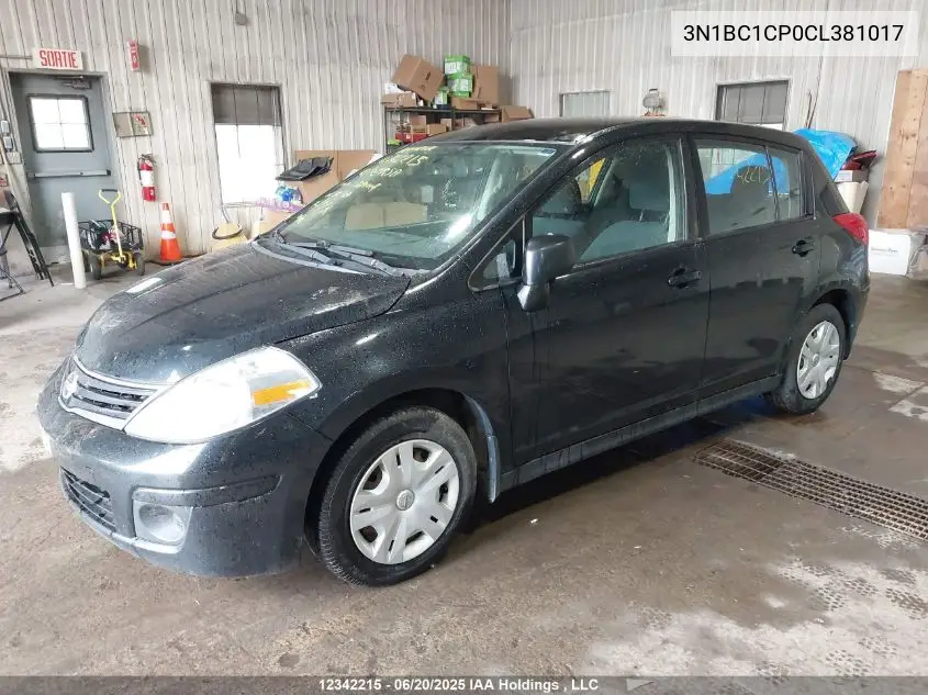 2012 Nissan Versa 1.8 S VIN: 3N1BC1CP0CL381017 Lot: 12342215X