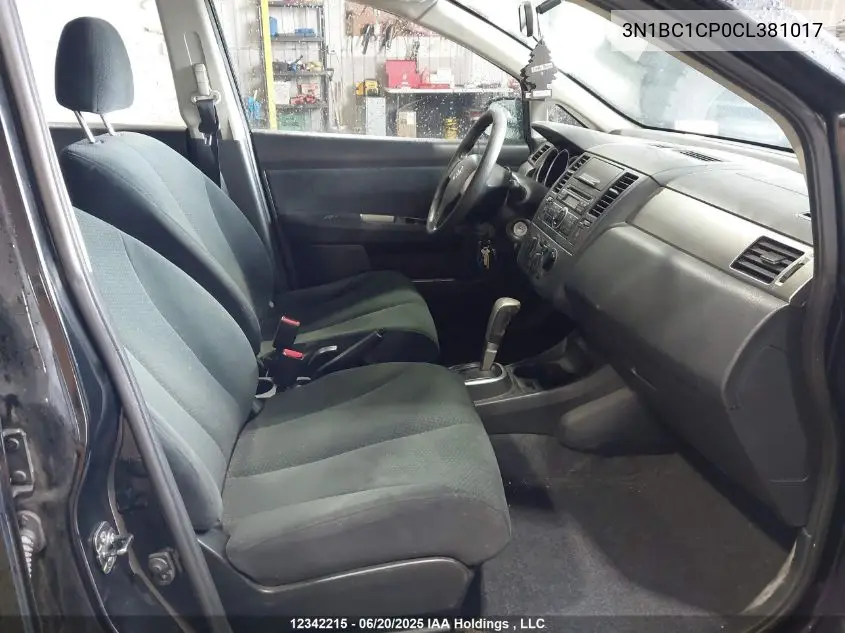 2012 Nissan Versa 1.8 S VIN: 3N1BC1CP0CL381017 Lot: 12342215X