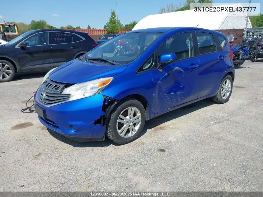 2014 Nissan Versa Note S/S Plus/Sv/Sl VIN: 3N1CE2CPXEL437777 Lot: 12316002