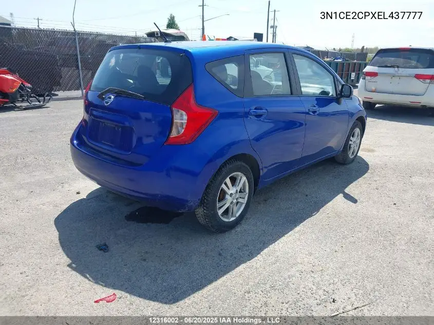2014 Nissan Versa Note S/S Plus/Sv/Sl VIN: 3N1CE2CPXEL437777 Lot: 12316002