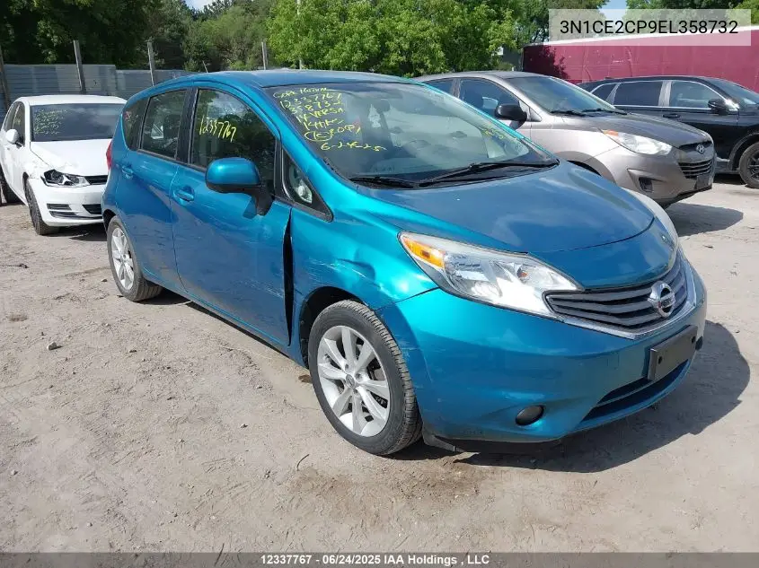 2014 Nissan Versa Note 1.6 S/1.6 Sl/1.6 Sv VIN: 3N1CE2CP9EL358732 Lot: 12337767
