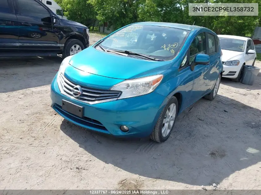2014 Nissan Versa Note 1.6 S/1.6 Sl/1.6 Sv VIN: 3N1CE2CP9EL358732 Lot: 12337767