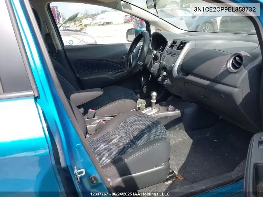 2014 Nissan Versa Note 1.6 S/1.6 Sl/1.6 Sv VIN: 3N1CE2CP9EL358732 Lot: 12337767