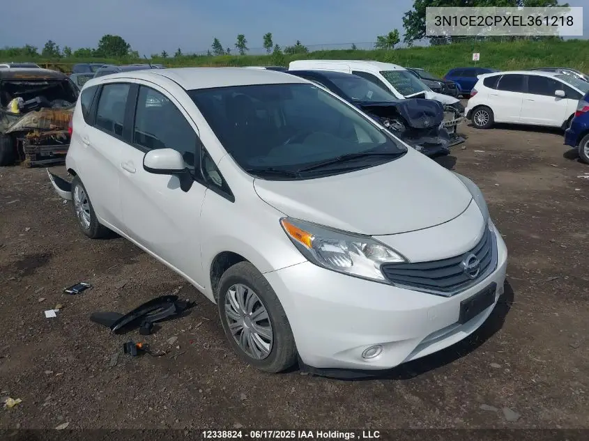 2014 Nissan Versa VIN: 3N1CE2CPXEL361218 Lot: 12338824