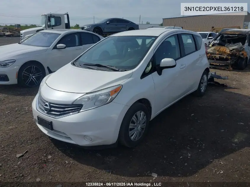 2014 Nissan Versa VIN: 3N1CE2CPXEL361218 Lot: 12338824