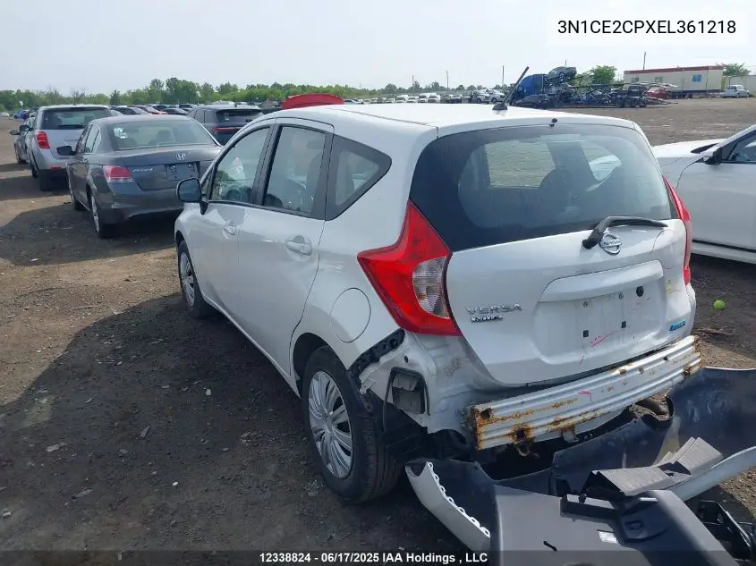 2014 Nissan Versa VIN: 3N1CE2CPXEL361218 Lot: 12338824