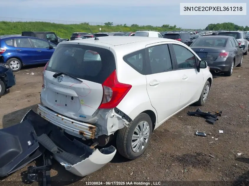 2014 Nissan Versa VIN: 3N1CE2CPXEL361218 Lot: 12338824