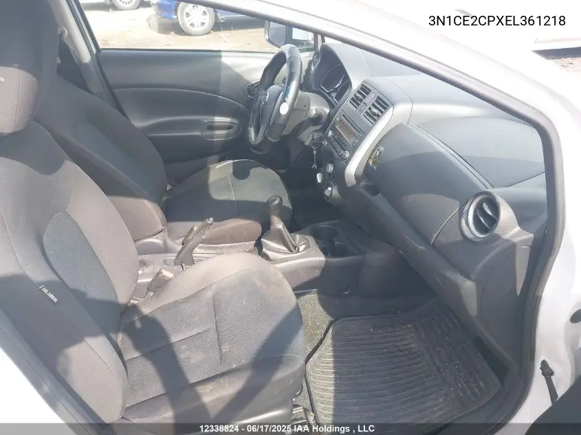 2014 Nissan Versa VIN: 3N1CE2CPXEL361218 Lot: 12338824