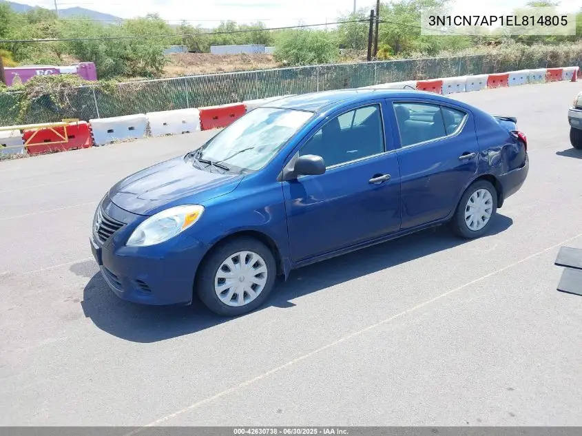 3n1cn7ap1el814805 3N1CN7AP1EL814805 2014 Nissan Versa 1.6 S+