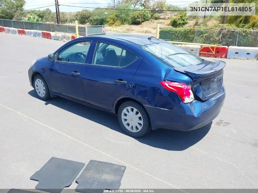 3n1cn7ap1el814805 3N1CN7AP1EL814805 2014 Nissan Versa 1.6 S+
