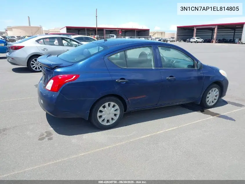 3n1cn7ap1el814805 3N1CN7AP1EL814805 2014 Nissan Versa 1.6 S+