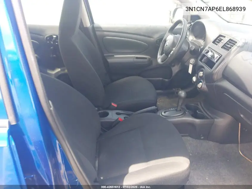 2014 Nissan Versa 1.6 S+ VIN: 3N1CN7AP6EL868939 Lot: 42651612