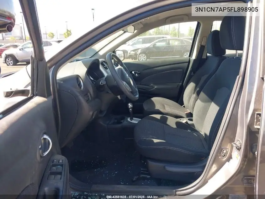 2015 Nissan Versa 1.6 S/1.6 S+/1.6 Sl/1.6 Sv VIN: 3N1CN7AP5FL898905 Lot: 42581635