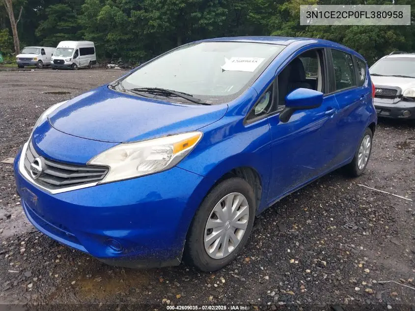 2015 Nissan Versa Note S (Sr)/S Plus/Sl/Sr/Sv VIN: 3N1CE2CP0FL380958 Lot: 42609035