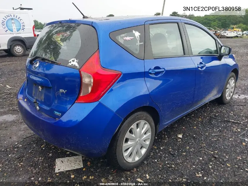 2015 Nissan Versa Note S (Sr)/S Plus/Sl/Sr/Sv VIN: 3N1CE2CP0FL380958 Lot: 42609035
