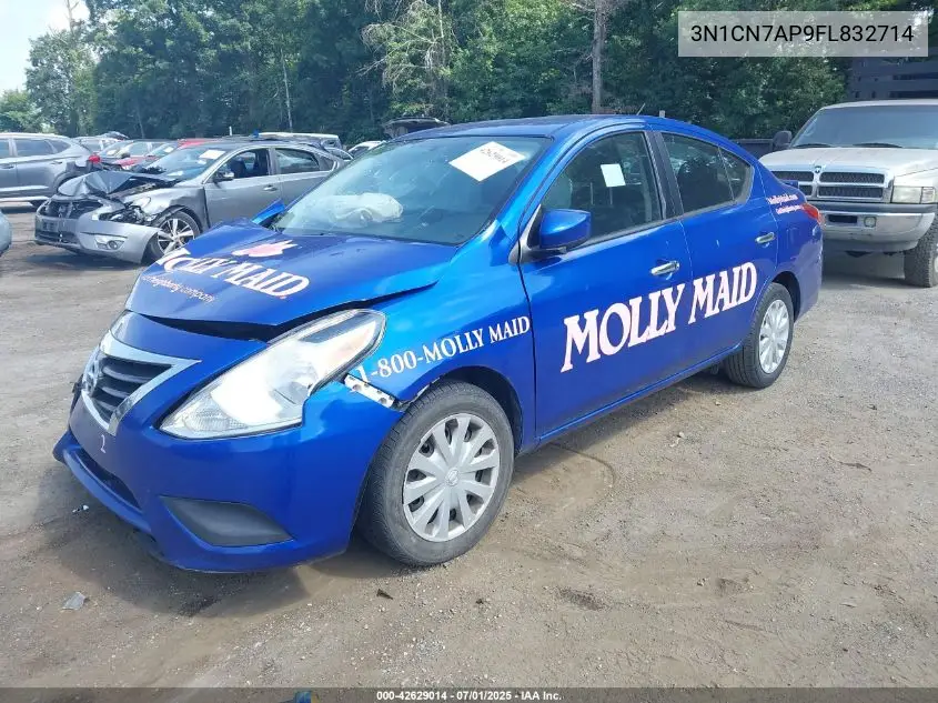2015 Nissan Versa 1.6 S/1.6 S+/1.6 Sl/1.6 Sv VIN: 3N1CN7AP9FL832714 Lot: 42629014