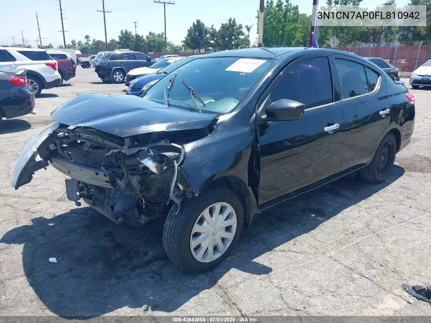2015 Nissan Versa 1.6 Sv VIN: 3N1CN7AP0FL810942 Lot: 42643854