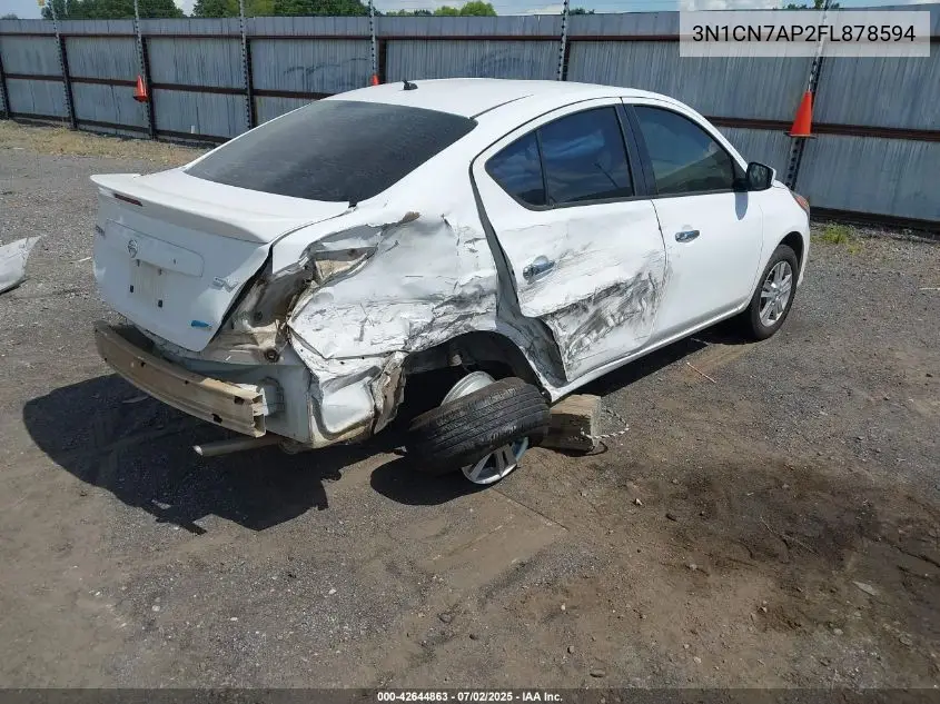 2015 Nissan Versa 1.6 S/1.6 S+/1.6 Sl/1.6 Sv VIN: 3N1CN7AP2FL878594 Lot: 42644863